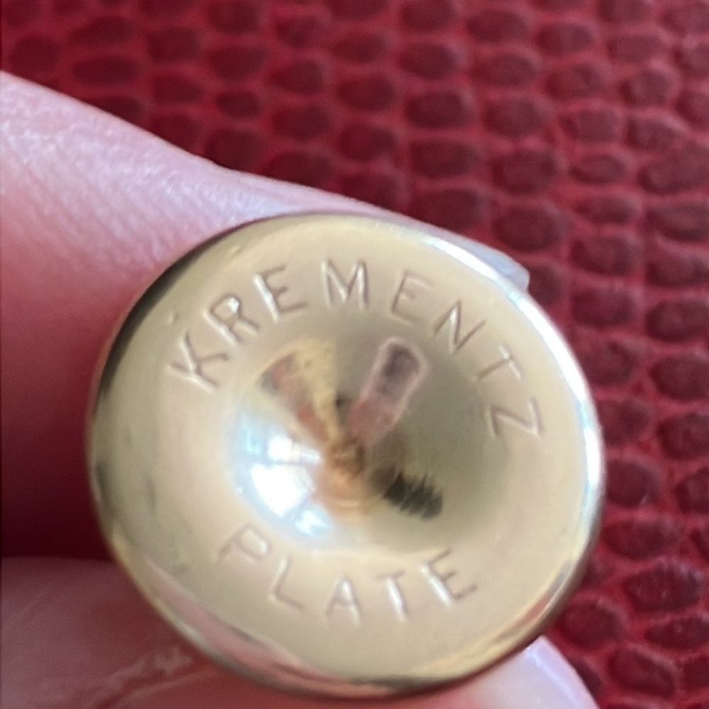 Vintage/antique Kremetz gold plated, collar button
